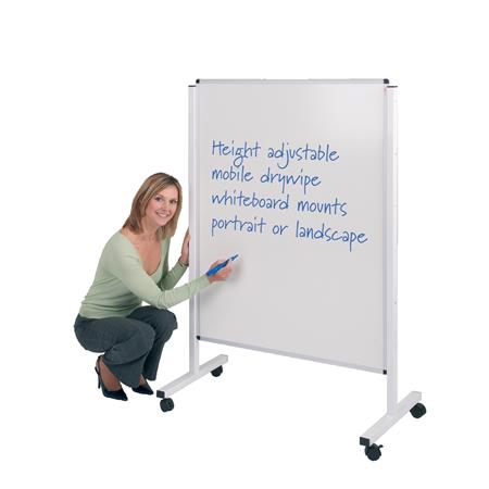 product image:Height Adjustable Mobile Whiteboard 120 x 90CM
